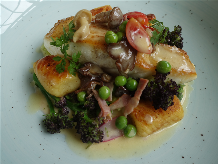 turbot with gnocchi